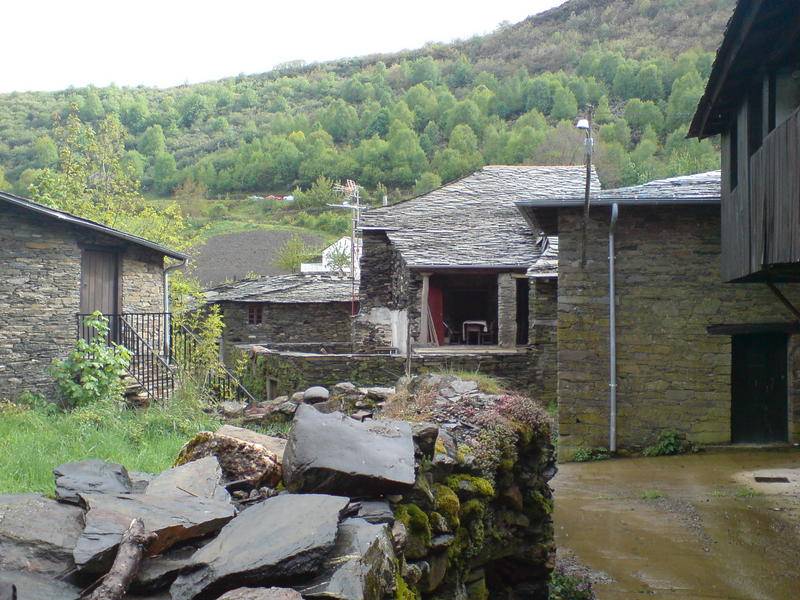 solo habia casas marrones y pequenas con pocas ventanas